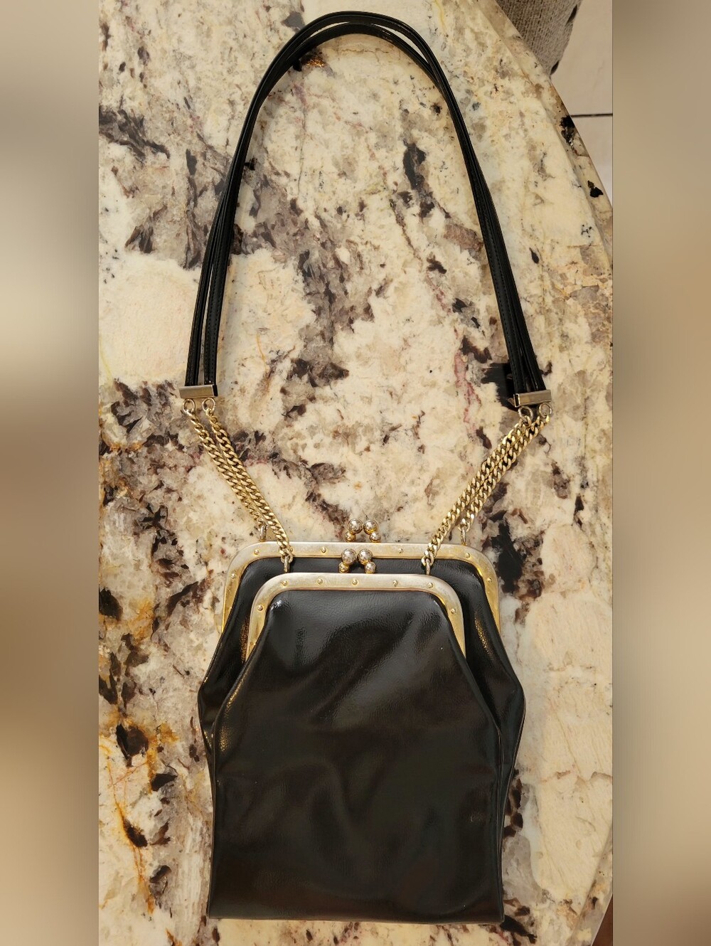 Black Vintage Clutch Bag